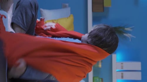 Vertical Video of The man who can't sleep at night because of the cold.