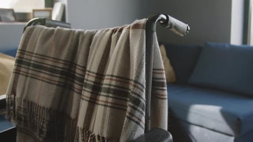 Wheelchair Parked in a Bright Living Room