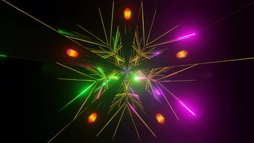 Pulsating Star Shape Colorful Psychedelic Hypnotic VJ Seamless Loop