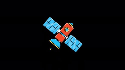 Animated Space Satellite Deployment Reveal