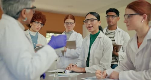 Science Class Students Learning in Laboratory Setting