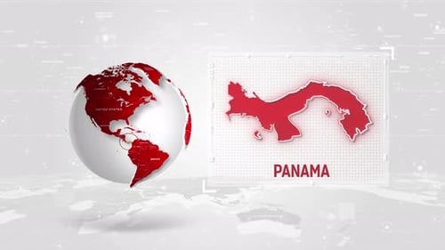 Digital Globe and Highlighted Country Map Reveal