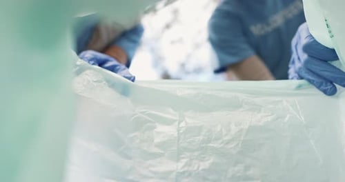 Recycling Plastic Bottles into a Blue Bag