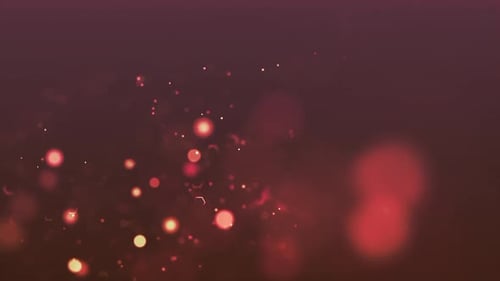 Red Particles Bokeh Effect Background Loop