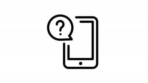 Flat Design Animated Smartphone Question Icon