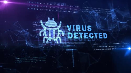 Cyber Crime Attack Computer Error Virus detected