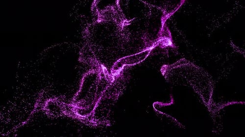 Abstract Glowing Particle System Flow