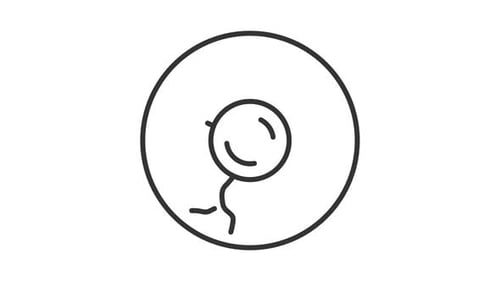 Animated sphere with electric flashes line icon