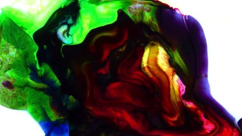 Perfekter mehrfarbiger Fluid Paint Bewegungshintergrund 96