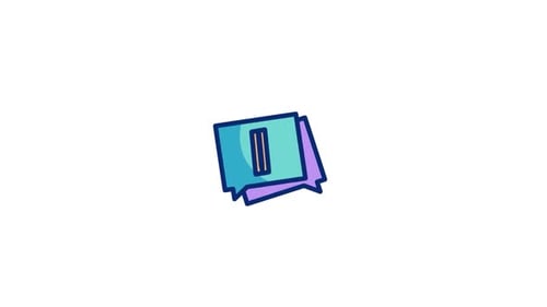 Animated Flat Design Book Icon Message Reveal