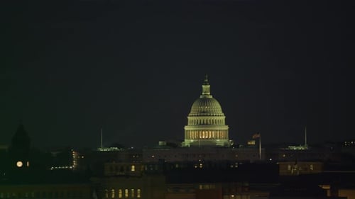 Washington, D.C. Circa-2017, Aerial View of the United States Capitol Building At