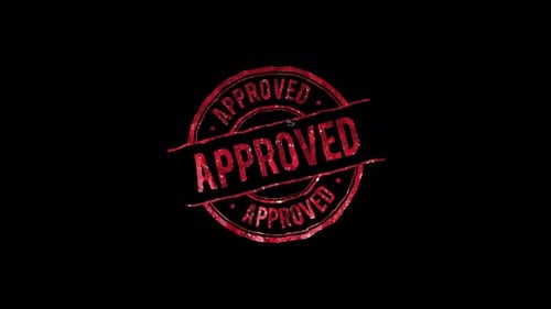 Animated Grunge Approved Red Stamp Overlay