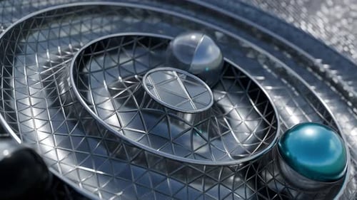 Looping Spheres 3D Satisfying Animation