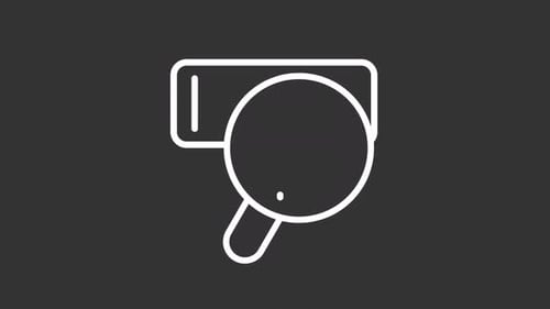 Animated Searching White Line Icon