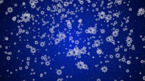 Snowflakes Falling Snow Flakes Merry Christmas 2024 New Year Animation