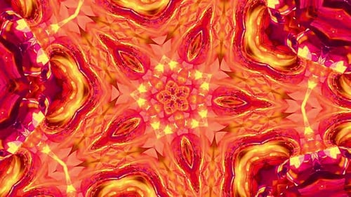 Vibrant Abstract Geometric Kaleidoscope Background Loop