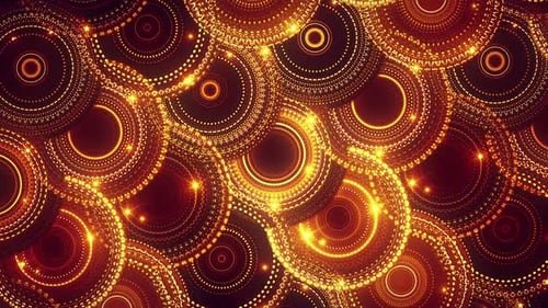 Gold Sparkling Circles