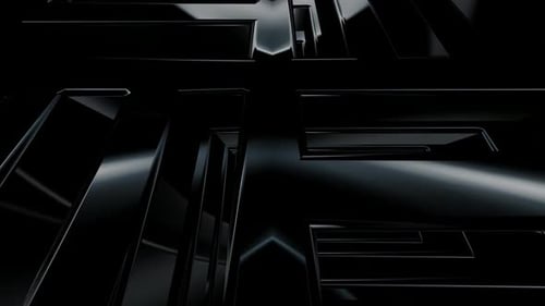 Abstract Dark Metallic Geometric Shapes Loop Background