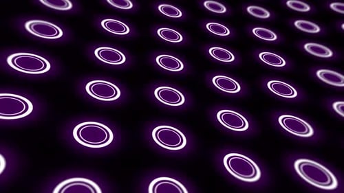 Abstract Neon Purple Circles Grid Loop Background