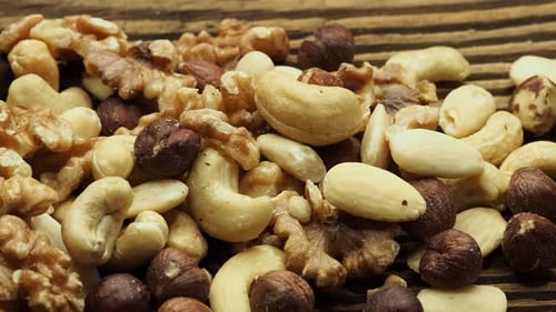 Assortment of Nuts Close Up Still Life