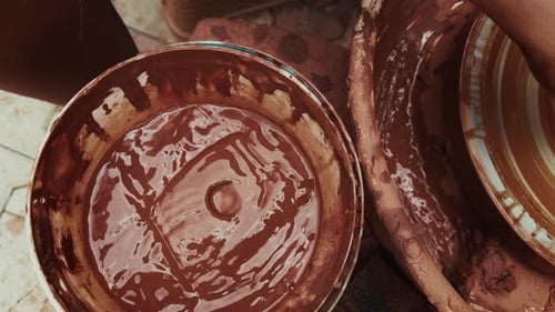 Shaping A Clay Pot In A Ceramics Workshop 39