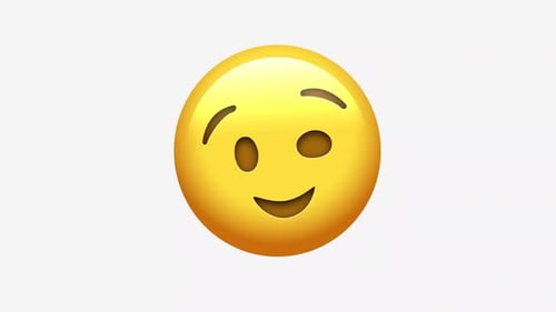 Modern Glossy Winking Emoji Face