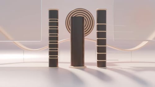 Slice 3D Loop Shapes Animation