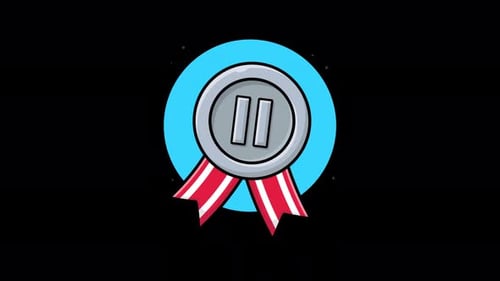 Silver Badge Award. Champion and Reward Concept Animation Video - Transparent