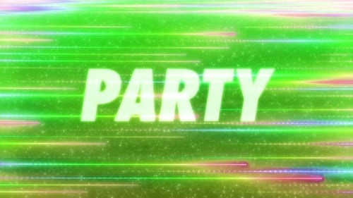 Party Word With Colourful Background V3