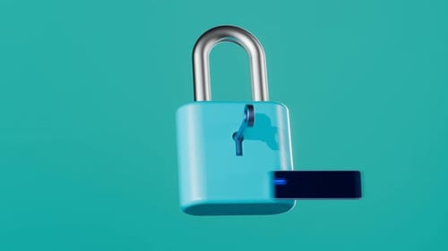 Entering the password. Data protection. A lock that locks. Storing passwords. Abstract padlock close
