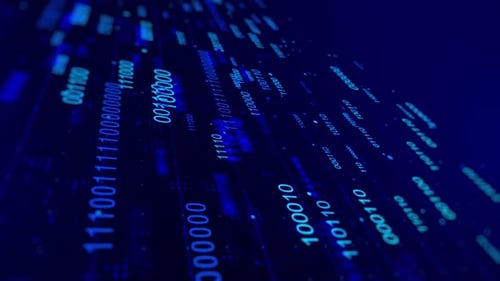 Digitaler Binärcode-Hintergrund Blau V5