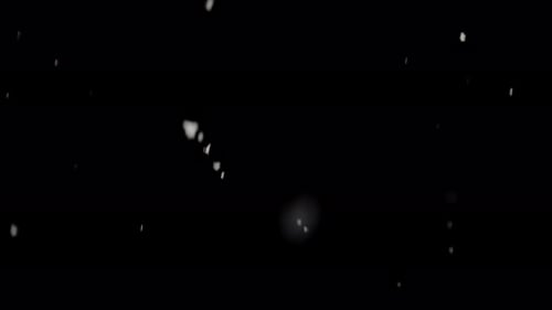 Falling Snow on Black Background