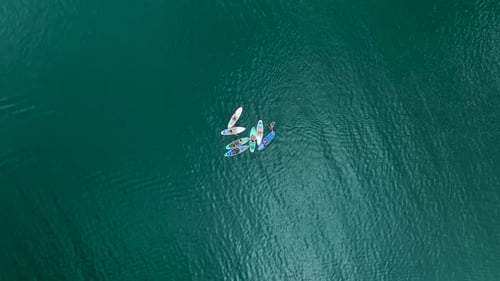 Aerial View Exploring Turkey s Canyon on Paddleboards Relaxing in Nature
