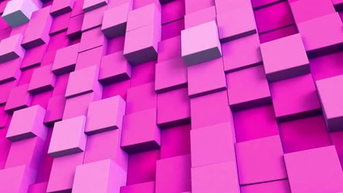 3D-Würfel-Hintergrund Rosa