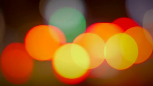 Colorful Urban Night City Lights Bokeh Background