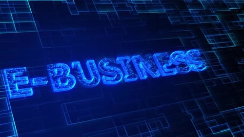 E-business text animation 4k. Vd 733