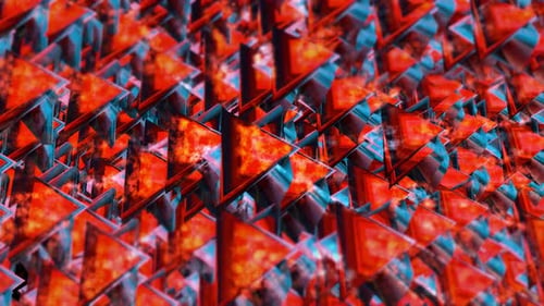 Geometric Red Triangle Pattern Background