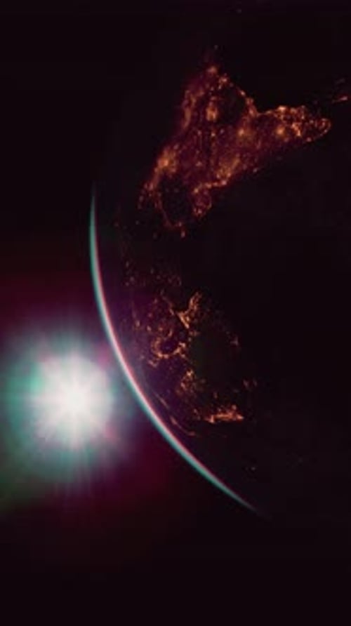 Esfera do planeta Terra noturno no espaço sideral