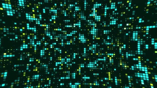 Dynamic Digital Pixel Grid Abstract Loop Background