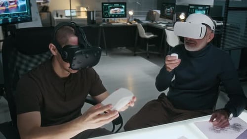 Two Car Engineers Working with Clay Model in Augmented Reality