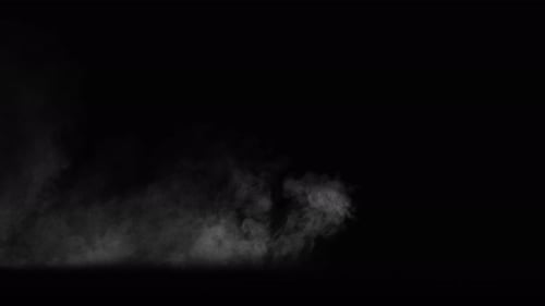 Mojave Collection: Dust smoke effect blowing to the left over a flat surface shot at 60fps