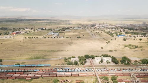 Panorama des Güterbahnhofs und der Industriezone