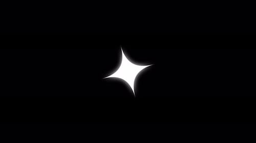 White Sparkle Twinkle Star Simple Animation
