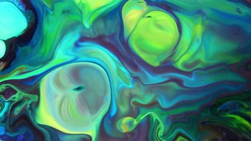 Swirling Abstract Paint Colors Motion Graphic