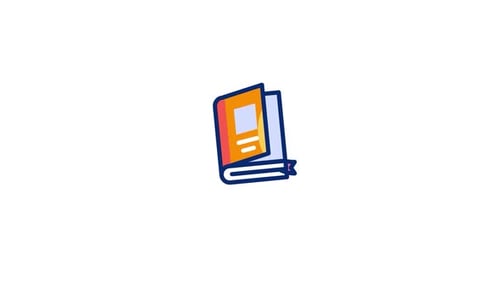 Animated Flat Design Book Opening and Closing Icon