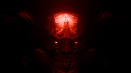 Fondo Cinemático de Demon Sculpture Horror Loop Endless Loop
