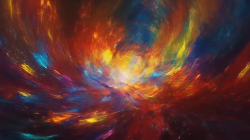 Abstrakter wirbelnder feuriger kosmischer Energienebel