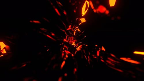 Red And Orange Abstract Fantasy Portal Beyond Perception Background Vj Loop In 4K