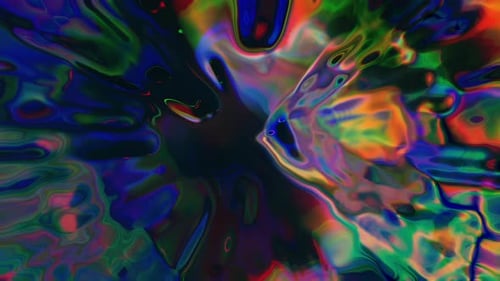 Abstract Liquid Holographic Fluid Color Background Animation