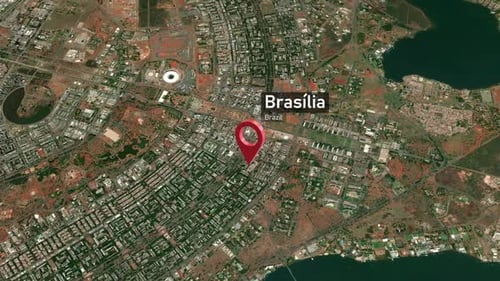 Brasília City Zoom (Brasil) do espaço para a Terra